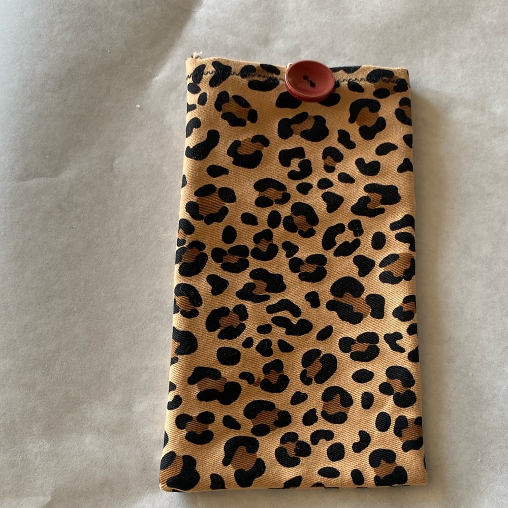 Hand Crafted Leopard Print Sunglasses Case